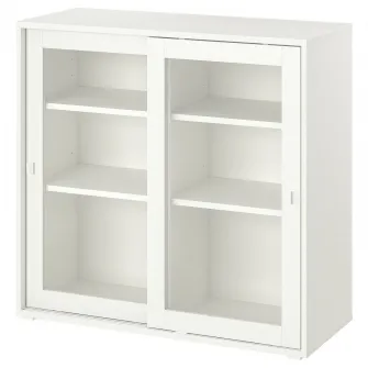 IKEA VIHALS Corp usi de sticla glisante, alb, 95x37x90 cm