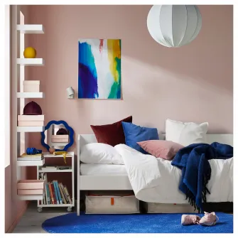 IKEA VIHALS Divan cu 1 saltea, alb/Ågotnes ferma, 80x200 cm