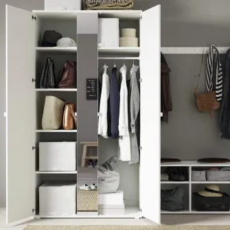 IKEA VIHALS Dulap 2usi, alb, 105x57x200 cm