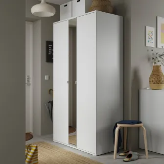 IKEA VIHALS Dulap 2usi, alb, 105x57x200 cm
