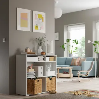 IKEA VIHALS Etajera cu 4 polite, alb, 95x37x90 cm