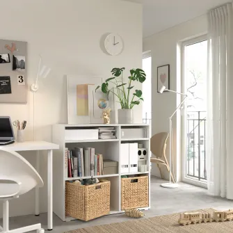 IKEA VIHALS Etajera cu 4 polite, alb, 95x37x90 cm