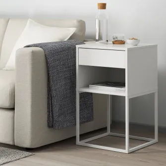 IKEA VIKHAMMER Noptiera, alb, 40x39 cm