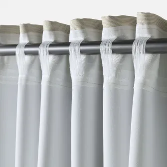 IKEA VILBORG Draperii semiopace, 2buc, bej/rjns, 145x300 cm