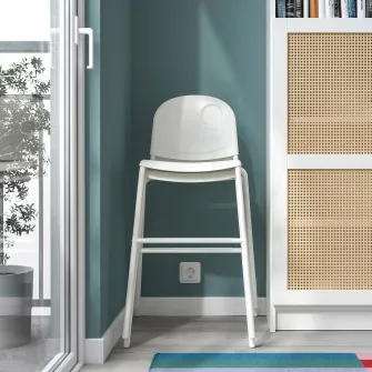 IKEA VILDGÅS Scaun junior, alb/alb