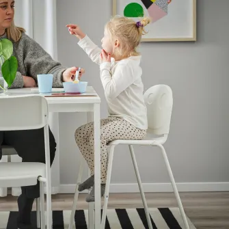 IKEA VILDGÅS Scaun junior, alb/alb