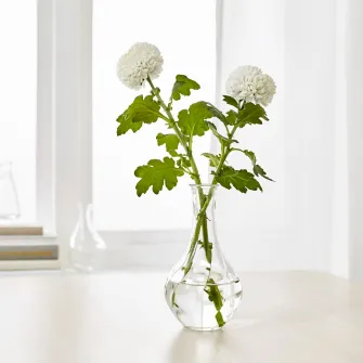IKEA VILJESTARK Vaza, sticla transparenta, 17 cm