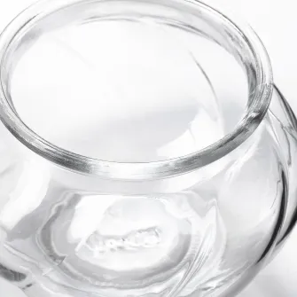 IKEA VILJESTARK Vaza, sticla transparenta, 8 cm