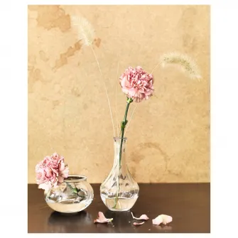 IKEA VILJESTARK Vaza, sticla transparenta, 17 cm