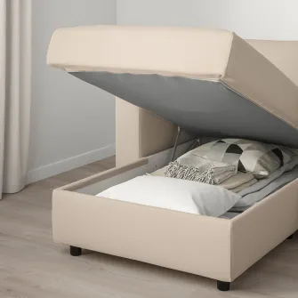 IKEA VIMLE Canapea 3 locuri cu sezlong, Hallarp bej