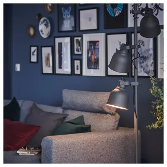 IKEA VIMLE Canapea 3 locuri cu sezlong, cu tetiera/Gunnared gri mediu