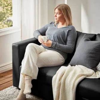 IKEA VIMLE Canapea 2 locuri, Grann/Bomstad negru