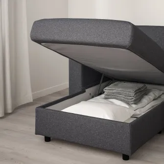 IKEA VIMLE Canapea 3 locuri, cu sezlong/Gunnared gri mediu