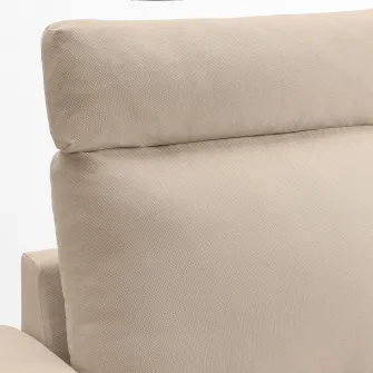 IKEA VIMLE Canapea 3 locuri, cu tetiera cu brate late/Hallarp bej