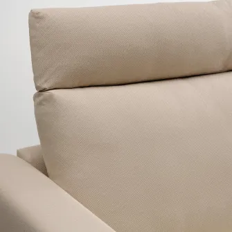 IKEA VIMLE Canapea 3 locuri, cu tetiera/Hallarp bej