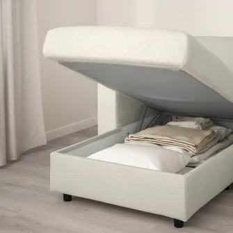 IKEA VIMLE Canapea 4 locuri cu sezlong, Gunnared bej