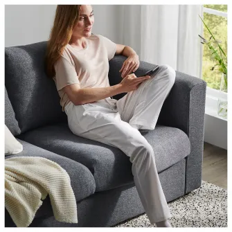 IKEA VIMLE Canapea colt, 4 locuri, Gunnared gri mediu