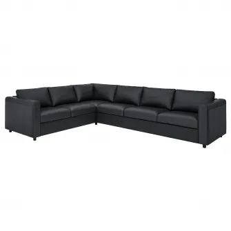 IKEA VIMLE Canapea colt 5 locuri, Grann/Bomstad negru