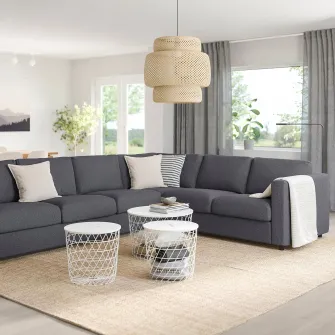 IKEA VIMLE Canapea colt 5 locuri, Gunnared gri mediu
