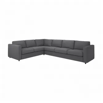 IKEA VIMLE Canapea colt 5 locuri, Hallarp gri