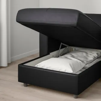 IKEA VIMLE Canapea colt 5 locuri, cu sezlong/Grann/Bomstad negru