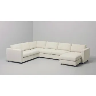 IKEA VIMLE Coltar extensibil 5 locuri+sezlong, Grann/Bomstad negru