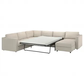 IKEA VIMLE Coltar extensibil 5 locuri+sezlong, Gunnared bej