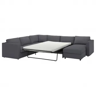 IKEA VIMLE Coltar extensibil 5 locuri+sezlong, Gunnared gri mediu
