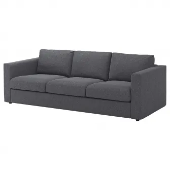 IKEA VIMLE Husa canapea 3 locuri, Gunnared gri mediu
