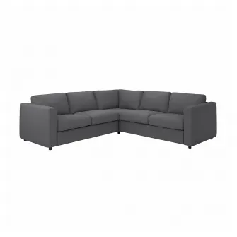 IKEA VIMLE Husa canapea colt 4 locuri, Hallarp gri