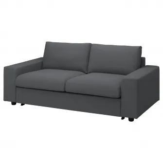IKEA VIMLE Husa canapea extensibila 2 loc, cu brate late/Hallarp gri