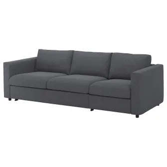 IKEA VIMLE Husa canapea extensibila 3 locuri, Gunnared gri mediu