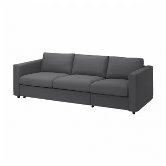 IKEA VIMLE Husa canapea extensibila 3 locuri, Hallarp gri