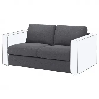 IKEA VIMLE Sectiune 2 locuri, Gunnared gri mediu