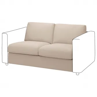IKEA VIMLE Sectiune 2 locuri, Hallarp bej