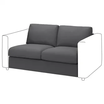 IKEA VIMLE Sectiune 2 locuri, Hallarp gri