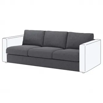IKEA VIMLE Sectiune 3 locuri, Gunnared gri mediu