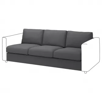 IKEA VIMLE Sectiune 3 locuri, Hallarp gri