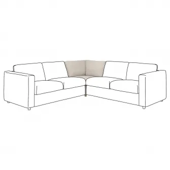 IKEA VIMLE Sectiune colt, Gunnared bej