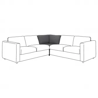 IKEA VIMLE Sectiune colt, Hallarp gri