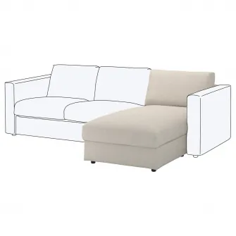 IKEA VIMLE Sectiune sezlong, Gunnared bej