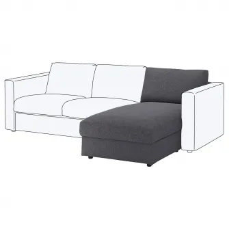 IKEA VIMLE Sectiune sezlong, Gunnared gri mediu