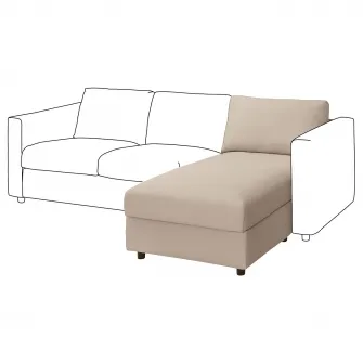 IKEA VIMLE Sectiune sezlong, Hallarp bej