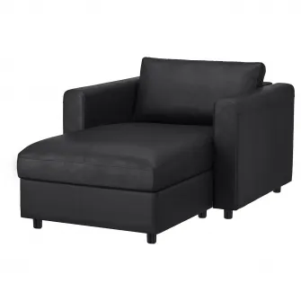 IKEA VIMLE Sezlong, Grann/Bomstad negru