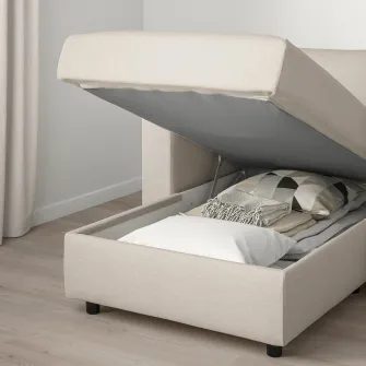 IKEA VIMLE Sezlong, Gunnared bej