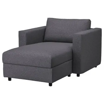 IKEA VIMLE Sezlong, Gunnared gri mediu