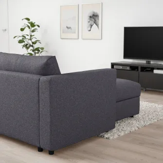IKEA VIMLE Sezlong, Gunnared gri mediu