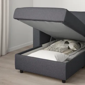 IKEA VIMLE Sezlong, Gunnared gri mediu