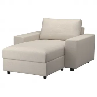 IKEA VIMLE Sezlong, cu brate late/Gunnared bej