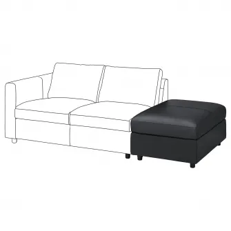 IKEA VIMLE Taburet cu depozitare, Grann/Bomstad negru